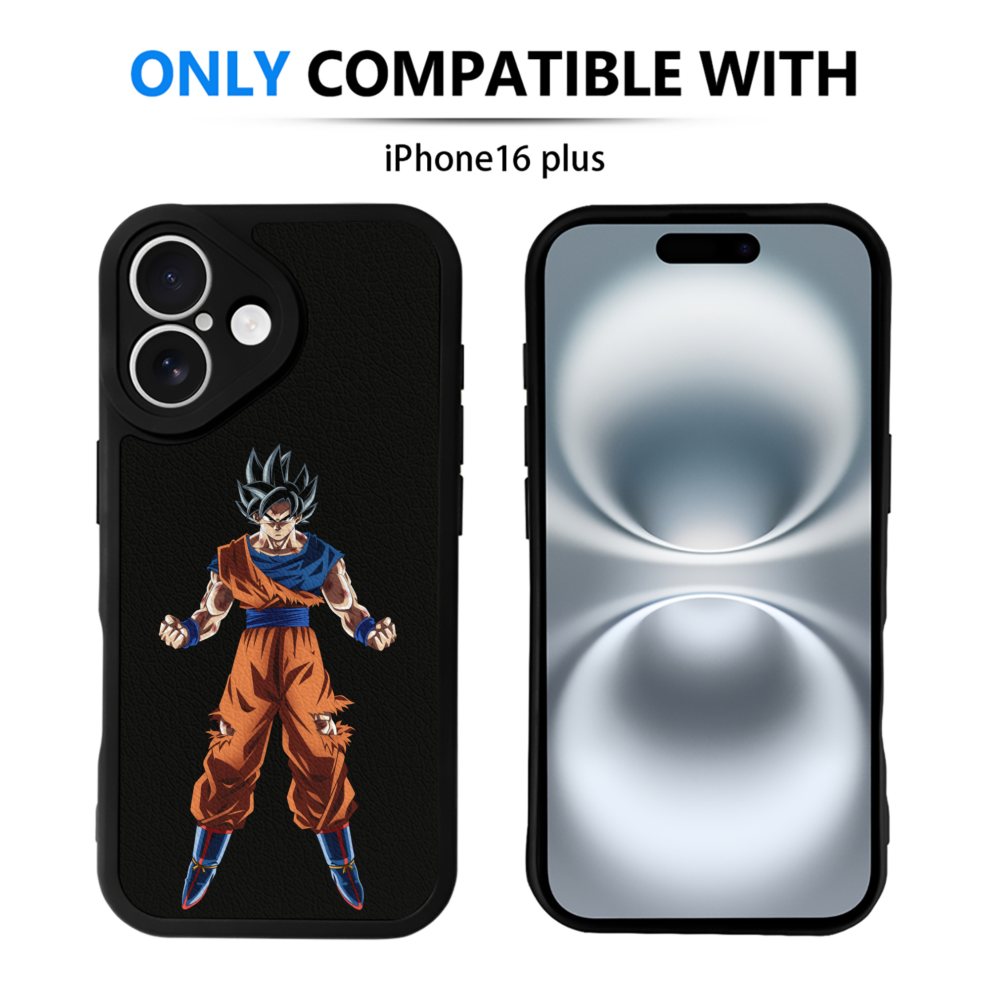 （画像用） ドラゴンボール 孫悟空（そん ごくう）Son Goku カカロット DRAGON BALL Kakarotto 【iPhone 16シリーズ対応】シリコンスマホケース（レザー調） 材質：シリコン
